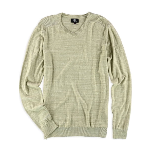 Rock & Republic Suéter de punto Marled para hombre, marrón, 2XLT