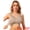 Beige, variant on Women's Lace V Back Wireless Full Coverage Push Up Pullover Bra 2XL Black