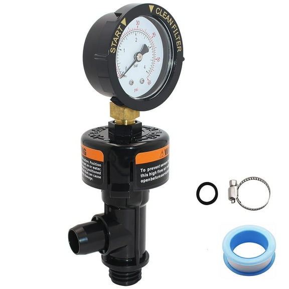 iFJF Pool Filter Manual Air Relief Valve 98209803 with Pressure Gauge Replacement for Pool and Spa Filter Replaces 188592 188593 188594