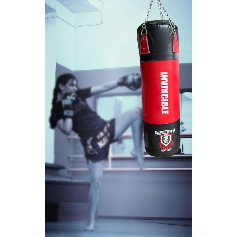 Senston Heavy Unbreakable Punching Bag Unfilled Empty Boxing Bag with  Sturdy Metal Set idear for Beginners or Advanced Players for MMA, Muay Thai