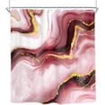 thumbnail image 3 of Burgundy Marble Maroon Shower Curtain Abstract Ombre Gold Modern Luxury Cool Ink Texture Geometry Vintage Art Aesthetic Woman Waterproof Polyester Fabric Bathroom Bathtub 36"W x 72"L (Pack of 1), 3 of 6