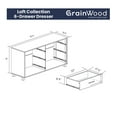 thumbnail image 3 of Grain Wood Furniture Loft 6-Drawer Dresser, Solid Wood with Weathered Pine Finish, 3 of 7