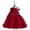 Wine, variant on Girls Spaghetti Strap Dress, Thin Strap Flower Girl Dress with Floral Print, Elegant Tulle Party Gown for Wedding, Birthday and Special Occasions, Age 3-12 Years Blackish Green 110