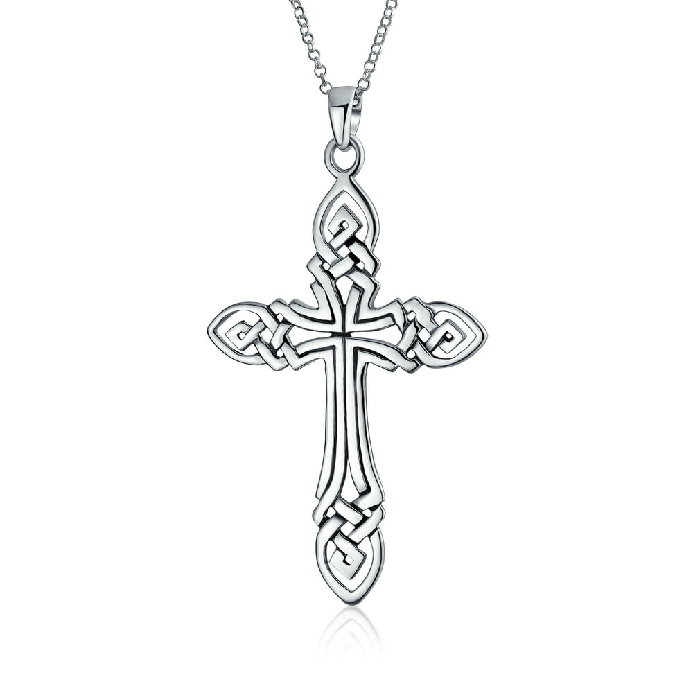 Bling Jewelry - Mens Viking Irish Celtic Knot Cross Large Cut Out ...