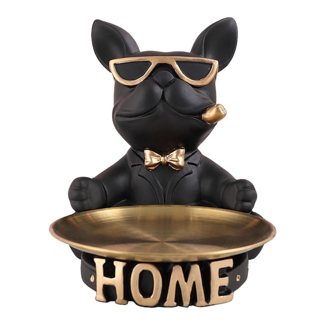 Bandeja de estatua de almacenamiento Baoblaze de perro de resina para Decoración interior y exterior