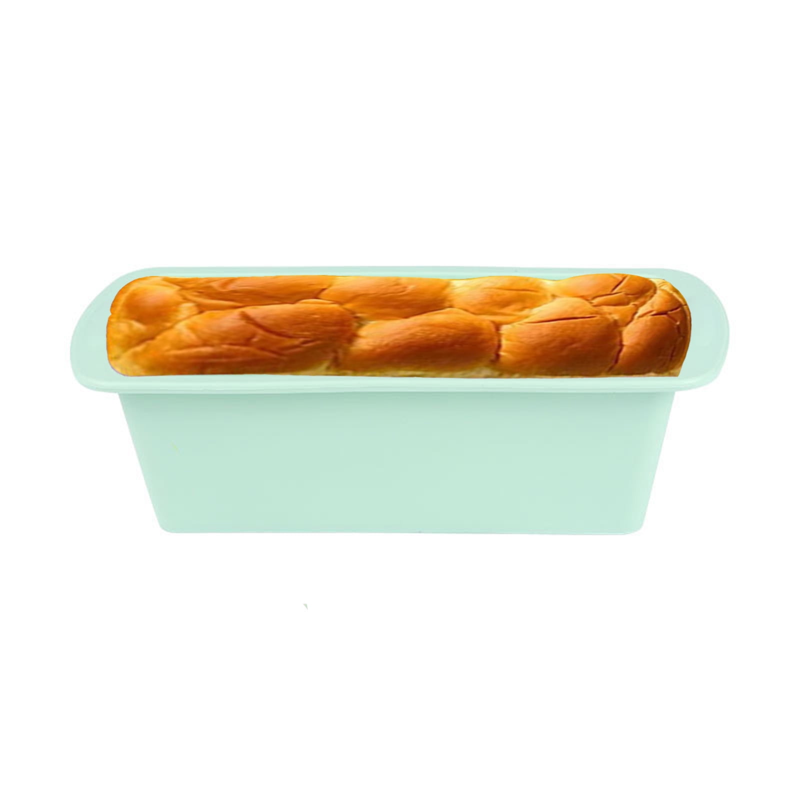 Wah TAH Trading Orange and Green Silicone Rectangular Cake/Loaf Pan Set (Set of 2)