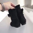 thumbnail image 6 of Girls Bow Pearl Mid Calf Boots Kids Fleece Lined Flat Winter Boots for Party and Dress Outfits, 6 of 6