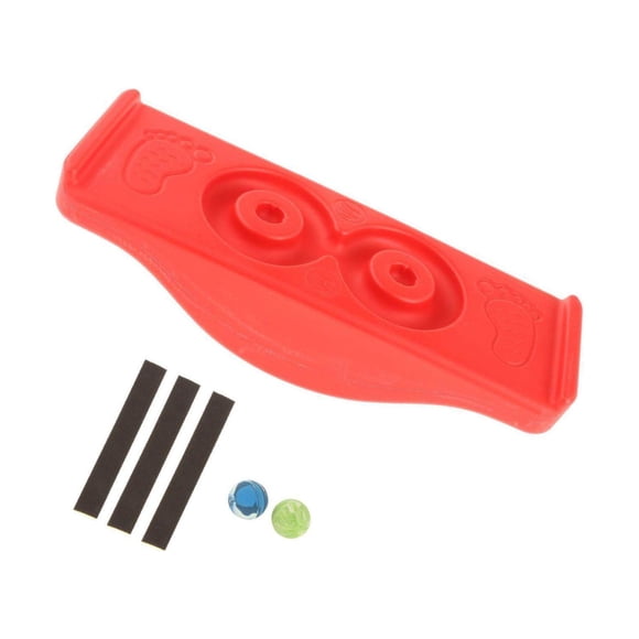Plastic Wobble Balance Board Kids rocker board wobble balance for Rocker Board Toy w/ Antislip Strip Red