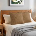 thumbnail image 6 of Pillow Covers 18x18 Set of 2, Vintage Rattan Throw Pillow Covers Decorative Couch Cushion Cover, Minimalist Abstract Wicker Texture Brown Microfiber Soft Pillowcases for Bedroom Living Room Sofa, 6 of 9