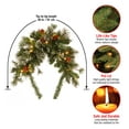 thumbnail image 4 of National Tree Company Pre-Lit Artificial Mailbox Swag Decoration, Green, Wintry Pine, LED Lights, Decorated with Frosted Branches, Berry Clusters, Pine Cones, Christmas Collection, 3 Feet, 4 of 4