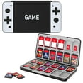 thumbnail image 1 of Étui pour 24 Cartes de Jeu pour Nintendo Switch 2 / Switch OLED / Lite, Étui de Rangement pour Jeux avec 24 Emplacements pour Cartes de Jeu et 24 Emplacements pour Cartes Micro SD, Boîte de Rangement Mince et Portable, Jeu Noir et Blanc, 1 of 7