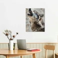 thumbnail image 3 of Acheng Wolf Wall Art Inspirational Wolf Pictures Wall Decor Be Strong Theme Poster Canvas Print Painting Animal Framed Artwork Home Decoration For Bathroom Bedroom Living Room Office 16x20 in, 3 of 5