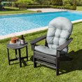 thumbnail image 2 of Costway Patio Adirondack Chair Cushion High Back Fade Resistant 5'' Seat Pad Outdoor Grey, 2 of 10