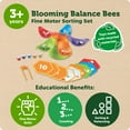 thumbnail image 6 of Learning Resources Blooming Balance Bees Fine Motor Sorting Set, Preschool Toys, Ages 3+, 6 of 7