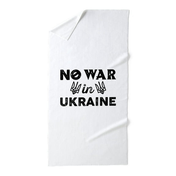CafePress - No War In Ukraine - Large Beach Towel, Soft 30"x60" Towel with Unique Design