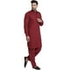 SKAVIJ Hommes Kurta Pyjama Mis Pathani Style Indien Robe Décontractée Red L – image 4 sur 6