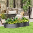 thumbnail image 2 of Outsunny Raised Garden Bed, 6' x 3' x 1' Galvanized Planter Box, Dark Grey, 2 of 10