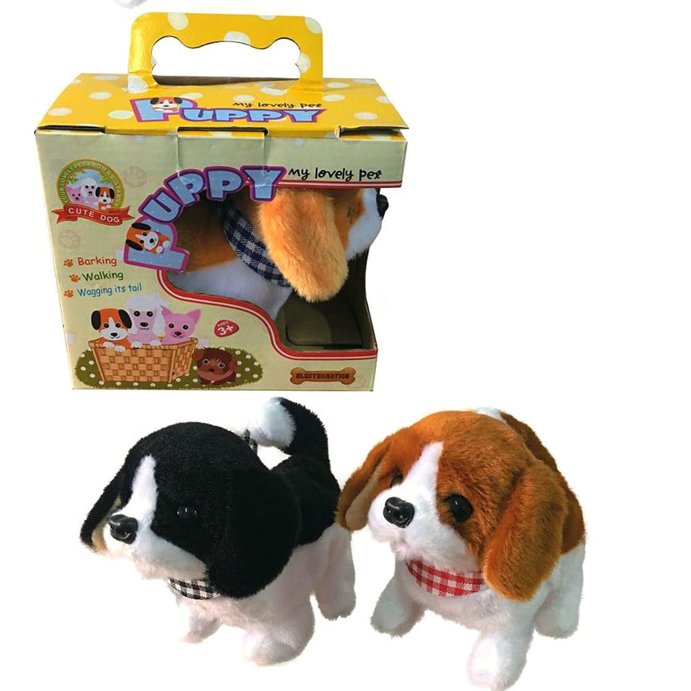 Battery Operated Beagle Dog Plush Stuffed Animal Walking Kids Toy Christmas Gift 