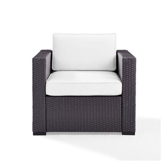 Biscayne Armchair With White Cushions