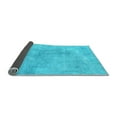 thumbnail image 2 of Ahgly Company Indoor Round Abstract Light Blue Modern Area Rugs, 7' Round, 2 of 4