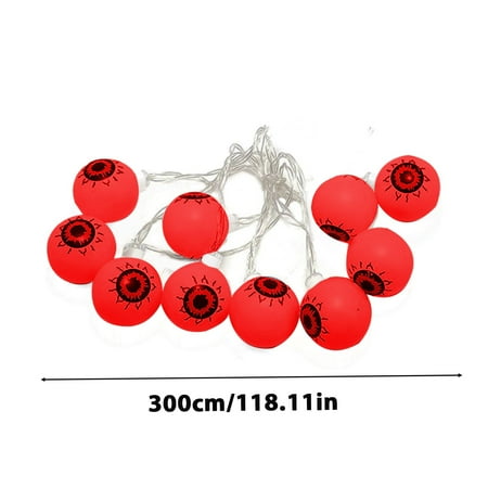 Halloween Pumpkin String Lights Halloween String Lights Indoor Outdoor Halloween Ghost Eye LED String Light Battery Box Courtyard Party Horror Ghost House Decoration Ghost Eye Light String