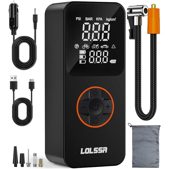 MGDYSS 150PSI Tire Inflator Portable Cordless Air Compressor with Gauge for Car Bike Ball