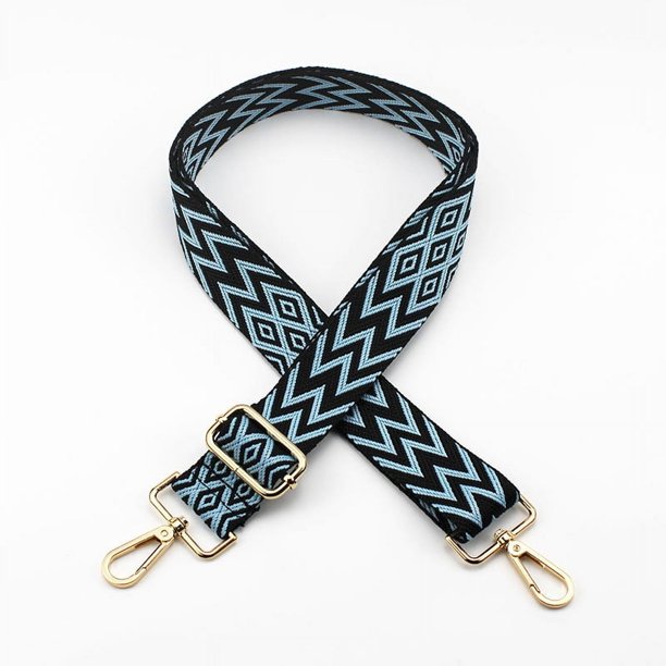 Correa de bolso extendida de jacquard bordada Correa de bolso de estilo étnico ajustable de repuesto Accesorios Correa de hombro cruzada de un solo hombro para bolso de mujer