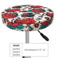 thumbnail image 4 of Kdxio Chicken Print Stool Covers Round,Stretch Round Bar Stool Covers Washable Bar Stool Cushion Slipcover for 12-15 Inch Chair, 4 of 7