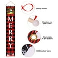 thumbnail image 5 of Merry Christmas Banner for Home - Christmas Porch Sign Decorations Outdoor Indoor, Winter Holiday Wall Hanging Red Buffalo Check Plaid Decor for Front Door Home Kitchen Party, 5 of 6