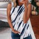 thumbnail image 2 of Playeras,Blusas y Tops,Ropa para Mujer Camisetas sin mangas Camiseta de verano sin mangas con cuello redondo y estampado de mujer Camiseta sin mangas para mujer Camis (Navy, M), 2 of 6