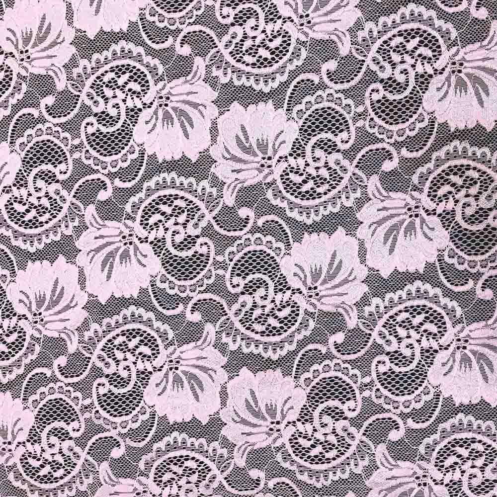 Stretch Lace Fabric Embroidered Poly Spandex French Floral Victoria 58