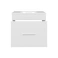 thumbnail image 5 of Modern Bathroom Vanity, Bathroom Vanity with Sink, 1 Drawer, White, White Wooden Bathroom Vanity,Engineered Wood Double Sink Bathroom Vanity, Bath & Faucets, Bathroom Vanities Bathroom Vanity with Si, 5 of 7