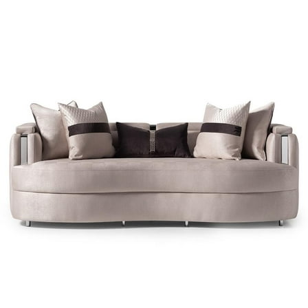 Michael Amini Carmela Sofa - Zinc/Silver