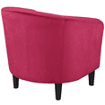 thumbnail image 3 of Renwick Modern Upholstered Accent Chair for Living Room, Set of 2, Rose Red Velvet, 3 of 7