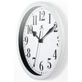 thumbnail image 3 of Infinity Instruments Analog Round White Classic Wall Clocks, 3 of 7