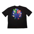 thumbnail image 2 of Playera The Super Mario Galaxy Caballero Mario y Luigi Logo Negro Talla EG, 2 of 4