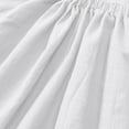 thumbnail image 7 of Efsteb Summer Dress for Girls Cotton Linen Ruffle Backless Sleeveless Casual Beach Party Dresses (White,3 Years), 7 of 7