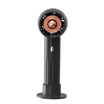 Hgallory Summer Supplies Portable Mini Fan Rechargeable, Plastic Turbine Small Fans for Travel, Indoor and Outdoor, Battery Operated, Personal Cooling Fan Blows Cold Air, 1 Pack, Black