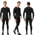 thumbnail image 4 of Alpinario Men's Long Sleeve Compression Shirt Quick Dry Athletic Baselayer for Running Training, Black, 2XL, 4 of 10