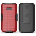 thumbnail image 2 of Case with Clip for Jitterbug Flip2, Nakedcellphone [Grid Texture] Hard Shell Cover with [Rotating/Ratchet] Belt Hip Holster Holder for Jitterbug Flip 2 Phone (aka Lively Flip) (4053SJ7), 2 of 10