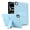 Blue, variant on ELEHOLD Rugged Case for iPad Pro 13 2024/2025, Luxury Quilted Shockproof Case with Multi-Angle Kickstand, Raised Edge Protection,Blue