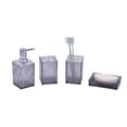 thumbnail image 2 of COFEST 4 Piece Bathroom Accessory Set with Soap Dispenser Pump Toothbrush Holder Tumbler and Soap Dish Gray, 2 of 7
