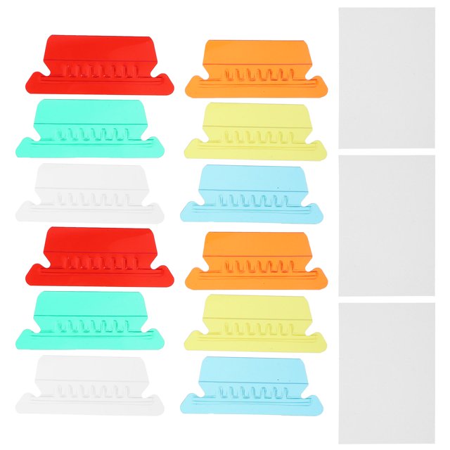 BRIGHTFUFU 60 pestañas de plástico insertables para carpetas de archivos de colores, ideales para hoteles y escuelas.