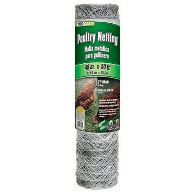 YardGard 4’ x 50’ 2 inch Mesh Hexagonal Poultry Netting Wire Fence