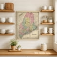 thumbnail image 6 of Maine 1856 Vintage Map 11x14 Unframed Print–Antique Colton’s Atlas Poster, Historical Cartography Reproduction, Rustic New England Wall Art for Living Room, Office, Library, Study, Classroom, or Den, 6 of 6