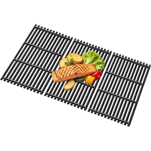 463242715 Cast Iron Grill Grates for Charbroil TRU Infrared Grill, 3 Pack | 17" Cooking Grates Fits 463242715 463242716 463255020 463257520 463276016 466242715 466242716, G533-0009-W1 G541-0016-W2