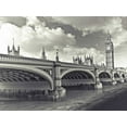 thumbnail image 2 of Frank, Assaf 24x19 Black Ornate Wood Framed with Double Matting Museum Art Print Titled - Big Ben London Bus, 2 of 4