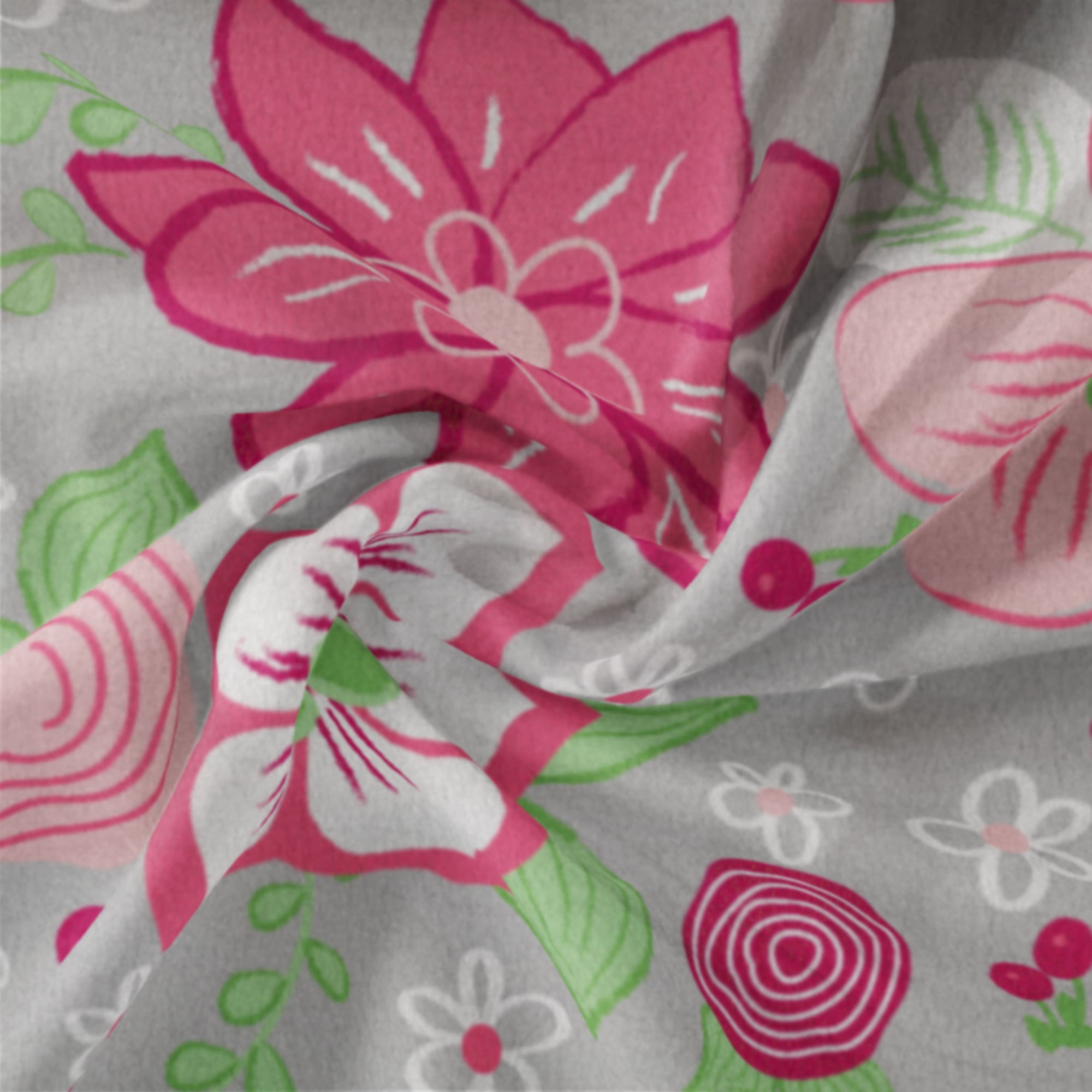 Mainstays 1.5 Yards 100% Polyester Lux Anti-pill Fleece Pink Flowers, Pink, 60" Wide for Crafts
