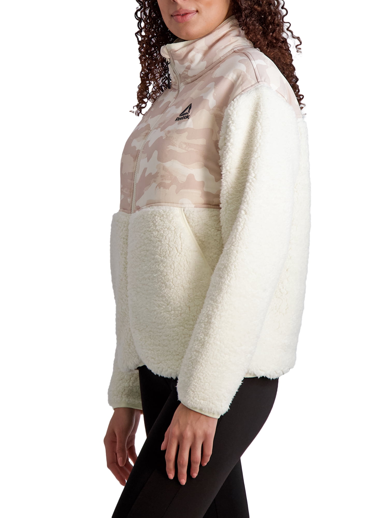 Reebok Women's Super Soft Gravity Sherpa Jacket with Pockets