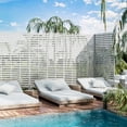 thumbnail image 6 of MAYEERTY 72"x47" Outdoor Privacy Screen with Stand Adrian Metal Balcony Decorative Screen,White, 6 of 6